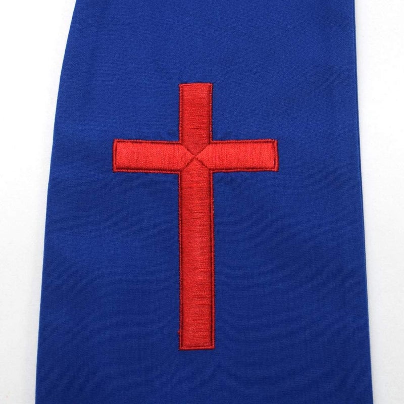 BLESSUME Church Clergy Pastor Cross Embroidered Stole - Image 2